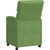  Blagovačke stolice s kotačima 2 pcs Svijetlo zelena Baršun | shoptok.hr