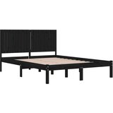  Posteljni okvir črn iz trdne borovine 200x200 cm, (20647404) | Shoptok.si