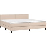  box spring s madracem cappuccino 200x200cm umjetna koža | shoptok.hr