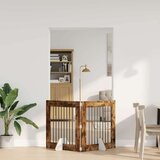  Vrata za pse z stojali 2 pcs Dimljen hrast 80 x 80 cm, (5000232770) | Shoptok.si