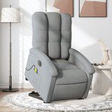 vidaXL električni masažni naslanjač s funkcijo vstajanja svetlo siv | Shoptok.si