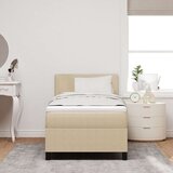 Box Spring Krevet s Madracem Svijetlo Zelena Siva Jedinački Kordura Tkanina | shoptok.hr