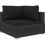 Poli 12-dijelna vrtna garnitura od poliratana s jastucima crna | shoptok.hr