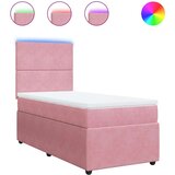 vidaXL Box spring krevet s madracem ružičasti 100x200 cm baršunasti | shoptok.hr
