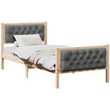  Krevetna konstrukcija Tamno siva 90 x 190 cm Čvrsto borovo drvo | Eponuda.ba