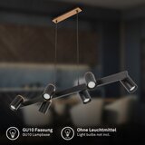 BRILONER 4059065 - Luster na sajli ERA 6xGU10/10W/230V crna | Eponuda.com