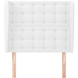  Uzglavlje s ušima bijelo 103x23x118/128 cm od umjetne kože | shoptok.hr