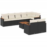  The Living Store Vrtna sedežna garnitura 9-delna z blazinami črn poli ratan - Vrtna Sedežna Garniture, (21449621) | Shoptok.si
