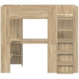  Postelja na podstrešju z mizo Sonoma hrast 75 x 190 cm, (5000137030) | Shoptok.si