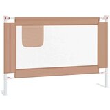 vidaXL sigurnosna ograda za dječji krevet smeđe-siva 100x25 cm tkanina | shoptok.hr