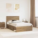  Konstrukcija postelje Oreh 120 x 200 cm Masivno borovo les, (5000103678) | Shoptok.si