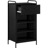 Ormar za cipele 51 x 36 5 x 93 cm Konstruirano drvo Crni hrast - Crni hrast 51 x 36 5 x 93 cm 1 ladica i 3 police | shoptok.hr