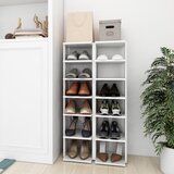 vidaXL Ormarići za cipele 2 kom visoki sjaj bijeli 25 x 27 x 102 cm Cijene