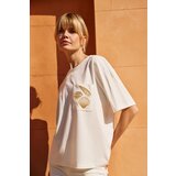 Marisse White T-Shirt With A Hat On The Pocket Cene
