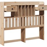 vidaXL Vzglavje s predelki 135 cm trdna borovina | Shoptok.si