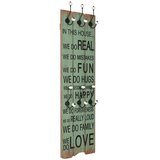  Stenski obešalnik s 6 kljukicami 120x40 cm HAPPY LOVE | Shoptok.si