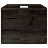  Drvena kutija s ručkama crna 40x30x23 cm puno drvo bor | Eponuda.ba