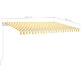  Avtomatsko zložljiva tenda 450x300 cm rumena in bela, (20728782) | Shoptok.si