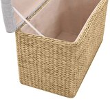  Klupa s 2 taburea od morske trave siva | shoptok.hr