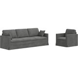  Set sofe 2 pcs Tamno siva 228 x 78 x 80 cm Baršun | shoptok.hr