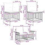  Set vanjskih sofa 10 pcs Prirodna i krema bijela Poliester | shoptok.hr