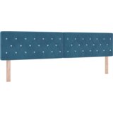 vidaXL Postelja z vzmetnico Temno modra 200x200 cm Žamet | Shoptok.si
