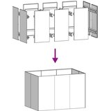 vidaXL Sadilica crna 120x80x80 cm od čelika | shoptok.hr