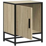 vidaXL Nočna omarica sonoma hrast 40x31x50 cm inž. les in kovina | Shoptok.si