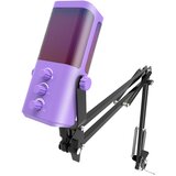 INF USB igralni mikrofon z boom arm, RGB, plug-and-play, 3.5mm Purple, (5000289885) | Shoptok.si