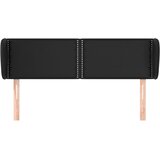  Uzglavlje s ušima crno 147x23x78/88 cm od umjetne kože | shoptok.hr
