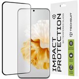 Techsuit 111D Full Cover / Staklo s punim ljepilom / 3D zakrivljeno staklo za Huawei P60 Pro – crno Cijene