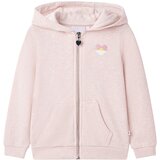 vidaXL Dječja majica s kapuljačom i patentnim zatvaračem svjetloružičasta 128 | shoptok.hr