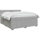  Boxspring krevet s madracem Svjetlosiva 140 x 190 cm Tkanina | shoptok.hr