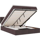 vidaXL Otomanski posteljni okvir z vzmetnico rjav 140x200 cm blago | Shoptok.si