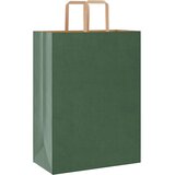  Papirnate vrećice 250 kom s ručkama zelene 32x17x44 cm | shoptok.hr