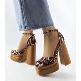 Gemre Brown high block heel pumps Romines | Shoptok.si