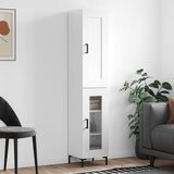 vidaXL Visoka omara visok sijaj bela 34,5x34x180 cm inženirski les Cene