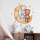 nalepnica.rs bear and bunny on moon