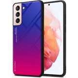 Cadorabo Ohišje, združljiv s Samsungom v vijolični - rdeči - dvobarvni zaščitni pokrov iz silikona TPU in hrbta iz kaljenega stekla, (20569491) Cene