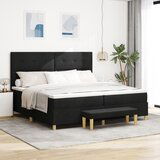 vidaXL Box spring krevet s madracem Crna 200 x 200 cm tkanina | shoptok.hr