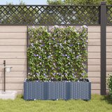 vidaXL Vrtna saksija Siva Plastika 120 x 40 x 142 cm Dekorativni umetci | shoptok.hr