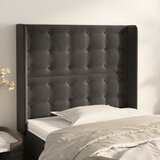 vidaXL Uzglavlje s ušima tamnosivi 93x16x118/128 cm baršunasti Cijene