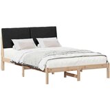  Okvir kreveta Smeđa i crna 160 x 200 cm Masivna borovina | shoptok.hr