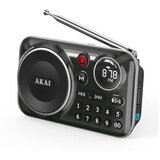 Akai radio prijenosni FM, BT, baterija, LED, REC, MicorSD, USB, crni APR-500BK | shoptok.hr