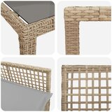  11-delni vrtni jedilni set s blazinami bež poli ratan, (22087742) | Shoptok.si