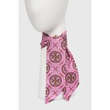 Tory Burch Svilen šal roza barva | Shoptok.si