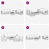  Setovi sofa 8 kom. Bijela i krem Poliester | shoptok.hr
