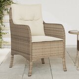 Maison Chic Vrtni Stoli - Stol za vrt z blazinami 2 kosa poli ratan bež JS733, (21877401) | Shoptok.si