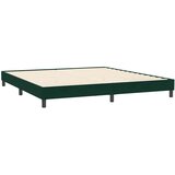 Box Spring krevet s madracem tamno zeleni 180x220 cm baršun | shoptok.hr
