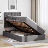 Krevet s od storage s madracem Siva 120 x 200 cm Lažna koža | Eponuda.com